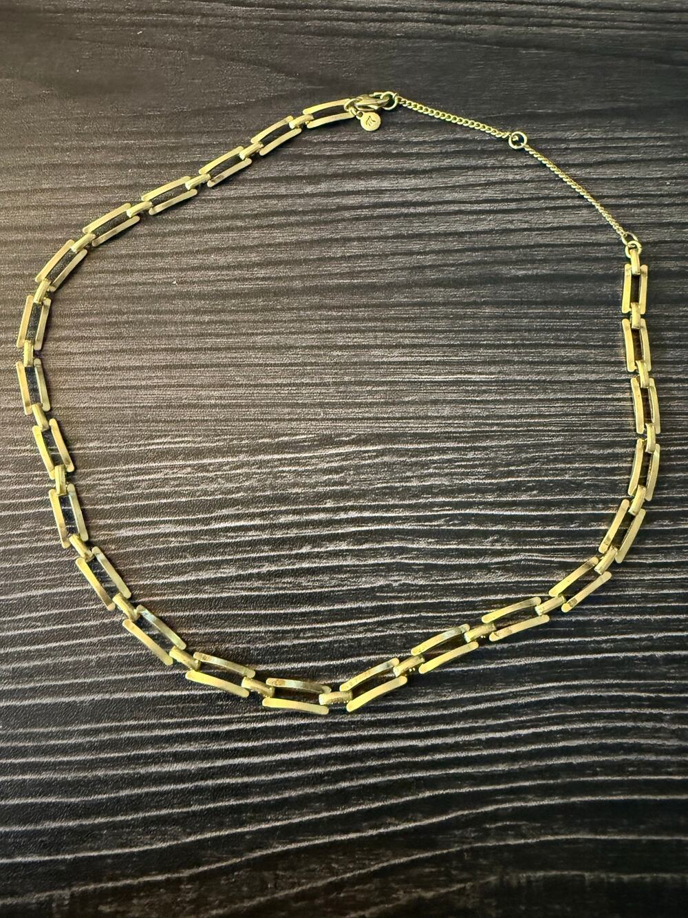 Madewell Gold Rectangle Chain Necklace